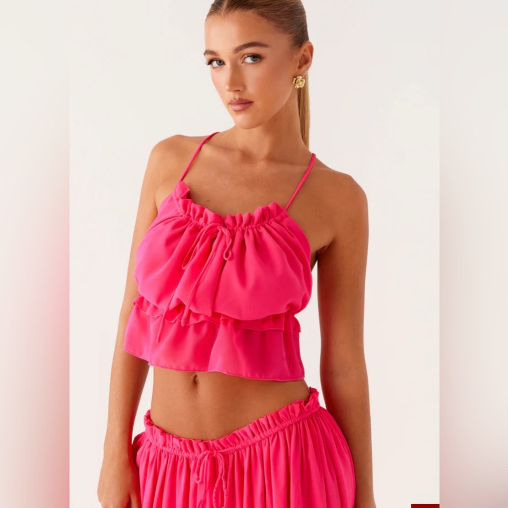 NWT PepperMayo Women's Zaya Backless Top Color Fuchsia Size XXS / UK4 US0 EU32